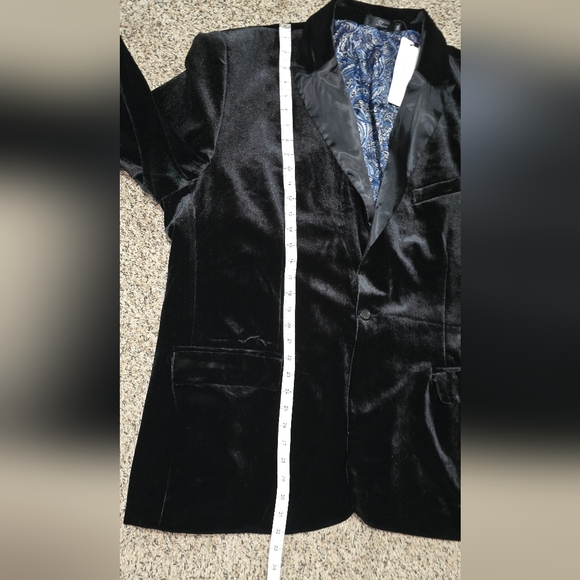 Thwei Black Velvet Blazer Sport Jacket Size 3XL NWT - Picture 9 of 10